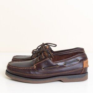 Sperry Top-Sider Mako 2 Eye Moc Amaretto Brown Boat Shoe Mens 10.5